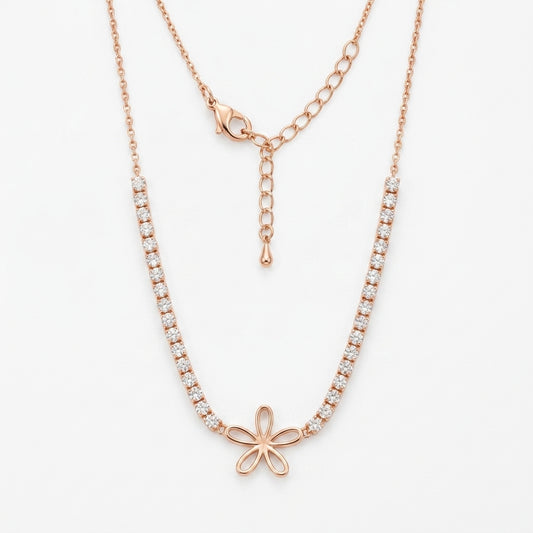 Rose Gold Bow Pendant Necklace