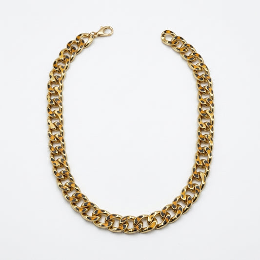 Tortoiseshell Curb Chain Necklace