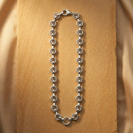 TwistLuxe Silver Knot Necklace