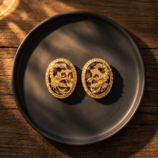 Wild Luxe Oval Studs