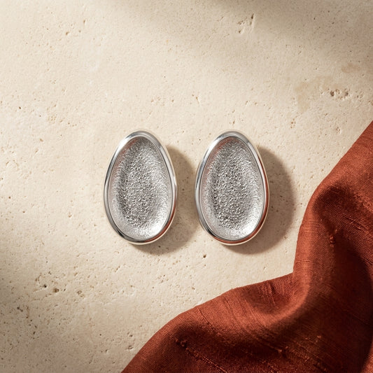 Silver Eclipse Statement Earing