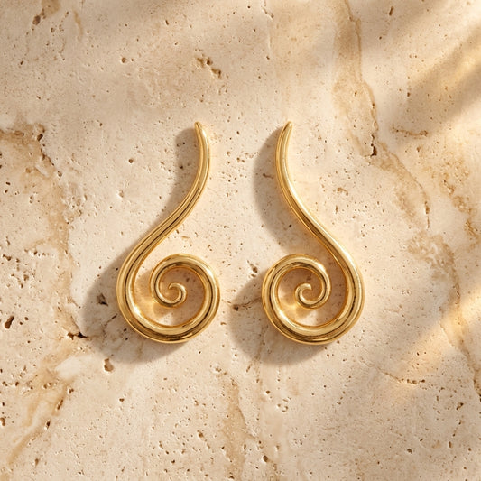 Pure Spiral Hoops Earring