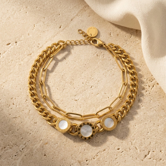 Pusha Duo Chain Bracelet For Women