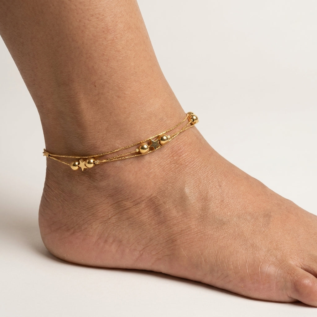 Twinkle Beads & Star Charm Anklet - photo 3