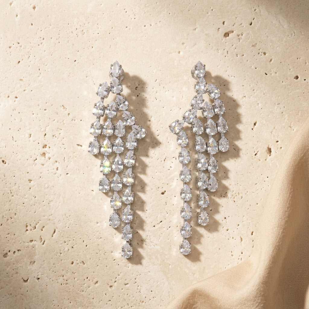 Crystal Tassel Drop Earring - photo 2