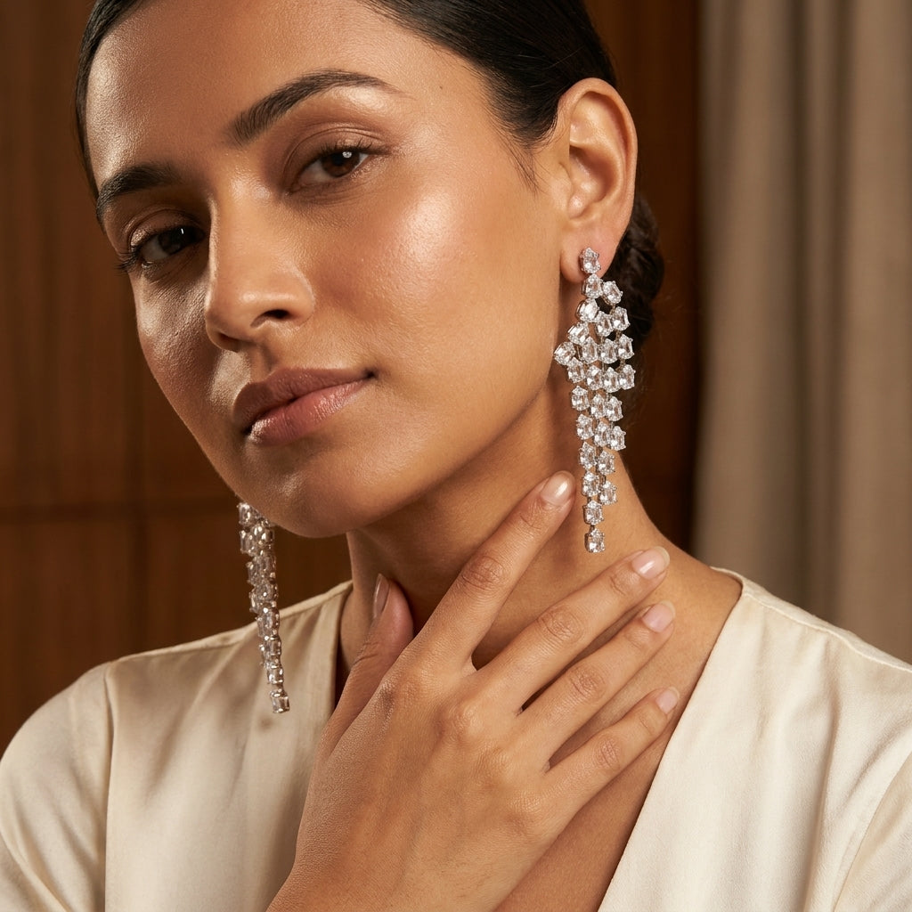Crystal Tassel Drop Earring - photo 3