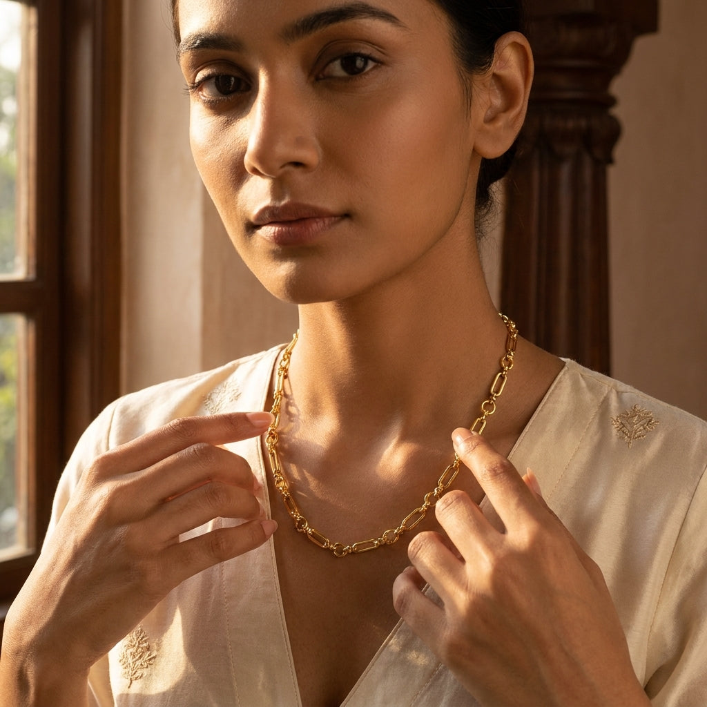 Golden Link Luxe Necklace - photo 3
