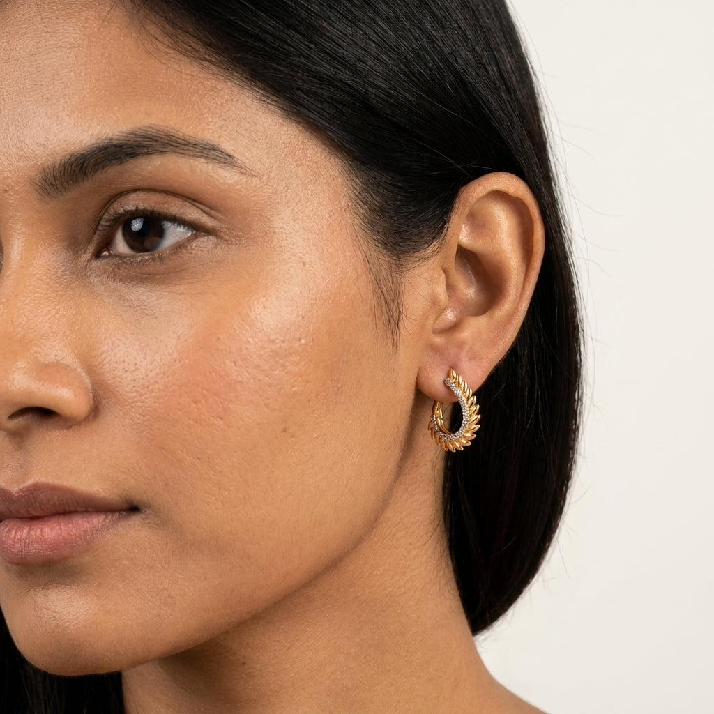 Golden plume Hoops - photo 4