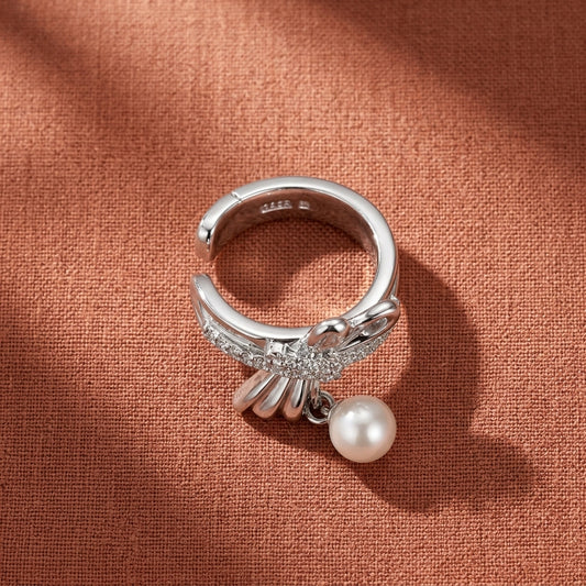 Pearl Charm Ear Cuffs