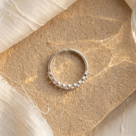 Elegant Open CZ Finger Ring