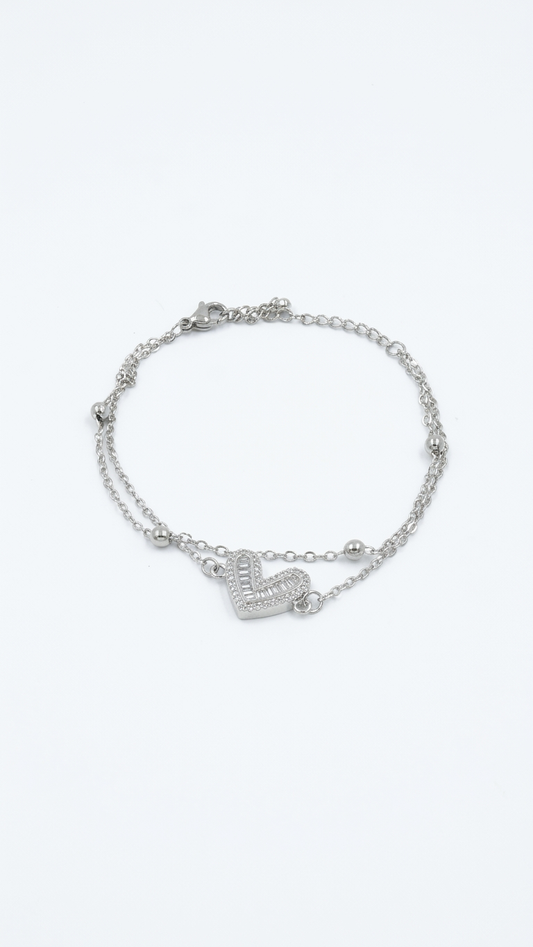 Silver Heartline bracelet
