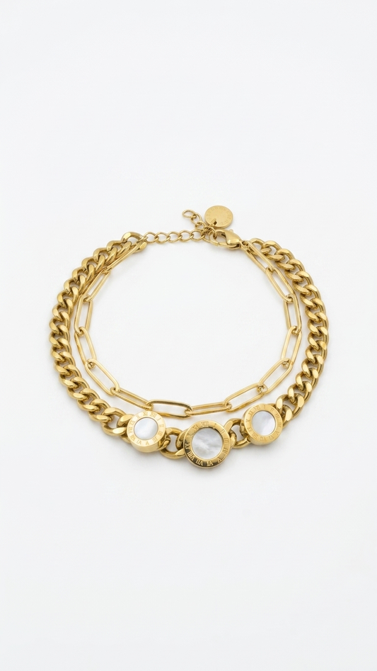 Pusha Duo Chain Bracelet For Women