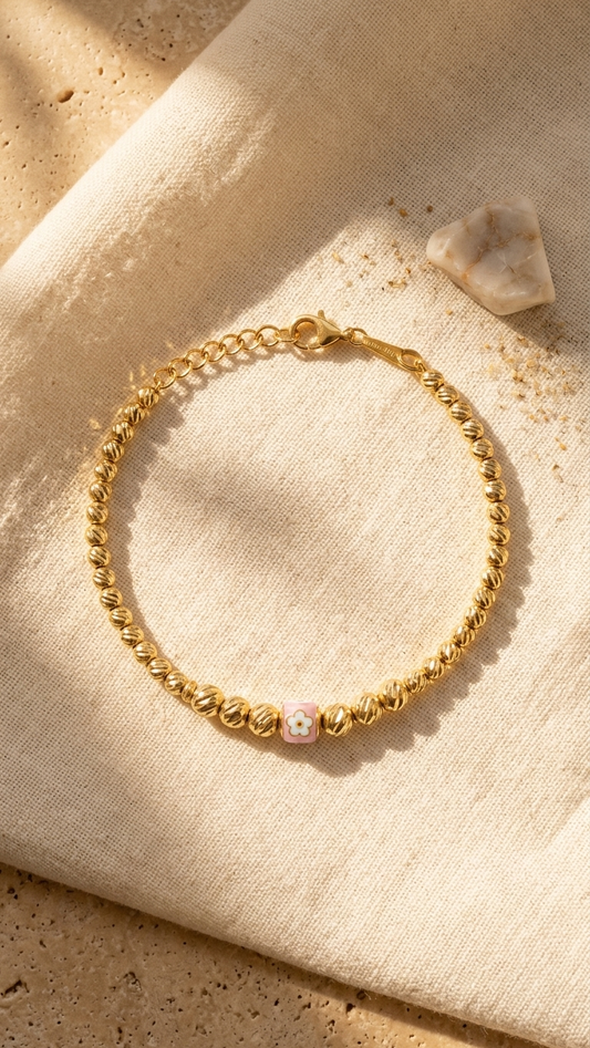 Pink Bloom Charm Bracelet for women stylish