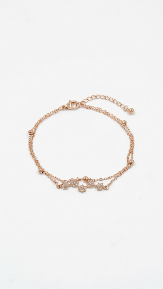 Celestial Spark Star Charm Bracelet