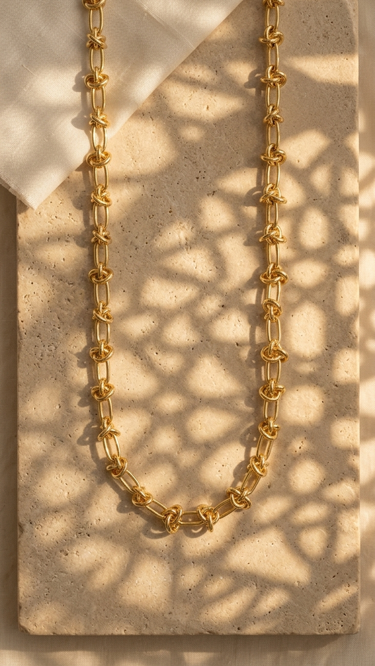 Eternal Knot Gold Necklace