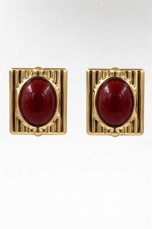 Velvet Ruby Statement Studs