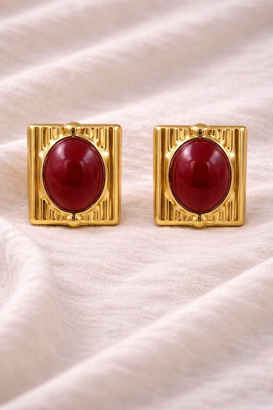Velvet Ruby Statement Studs